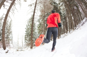 Winter Running in Snow